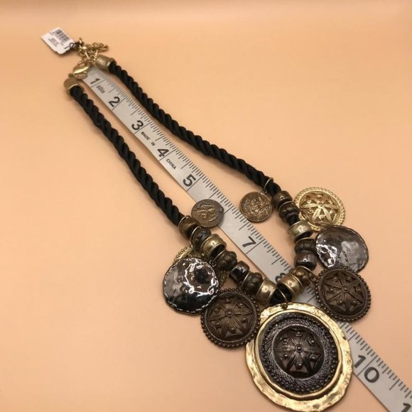 Chico's Black & Antique Gold-Tone Dangles Necklace - Picture 6 of 8